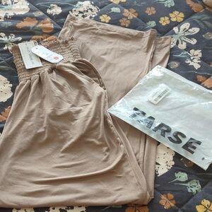 Farse Women's Wide Leg Pants - Tan